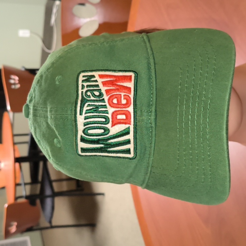 Mountain Dew Glued Patch Fitted Hat Cap Osfa - image 1